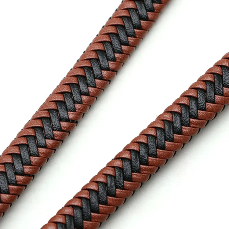 Wholesale  4mm 5mm  6mm Full Grain Cowhide Braided Leather Cord for Jewelry Necklace Bracelets All