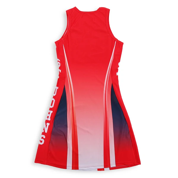China Professional Factory Wholesale Slim Fit Sublimation Printing Netball Uniforms Design Your Own Logo Netball Uniforms Dress