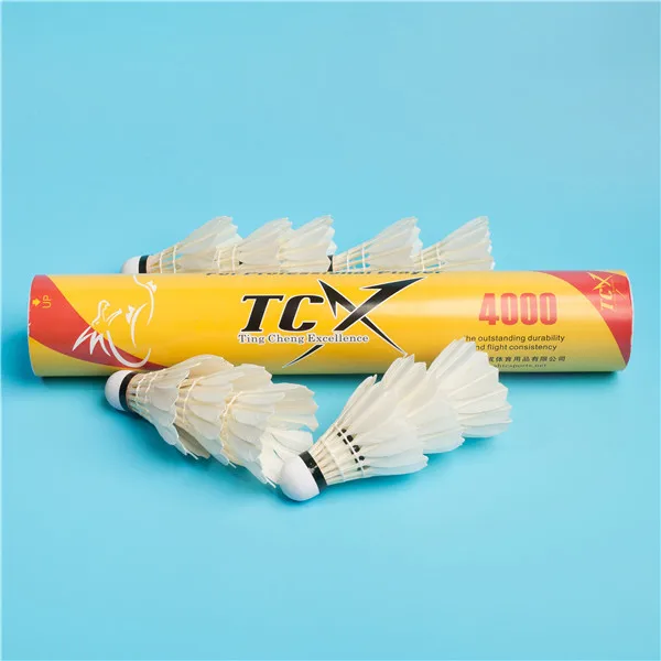 Professional Goose Feather Tournament Shuttlecock Supplier in China/ TCX4000 Standard Shuttlecock