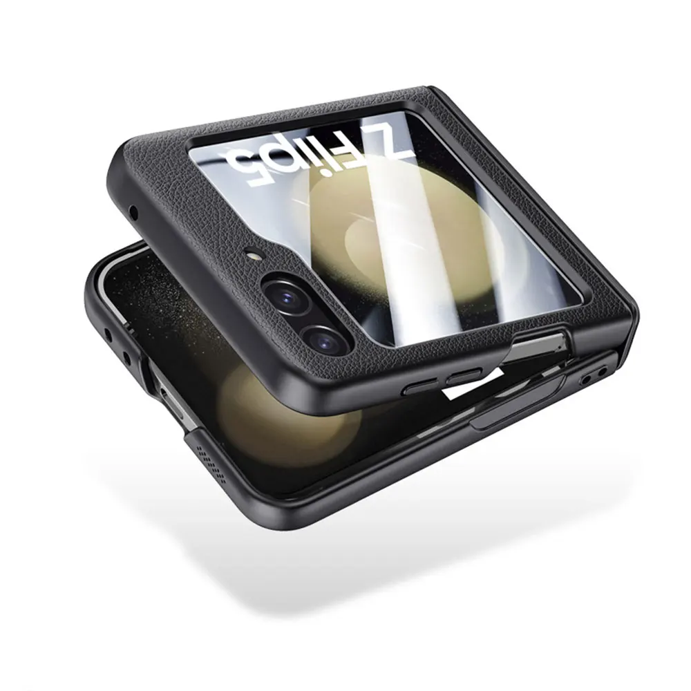 Laudtec SJK197 Anti Fall Customize Pc Cover Electroplate Phone Case For Samsung Galaxy Z Flip5 Flip4 Flip3 5G Flip