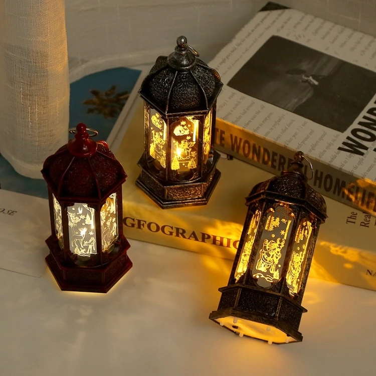 Factory directly sale 12pcs Christmas decoration LED Electronic Candle Night Light Moroccan Style Retro Candlestick Lamp