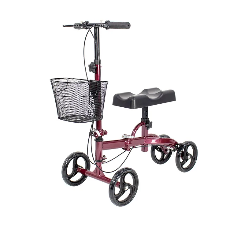 300 lbs Weight Capacity Knee Walker Steerable, Dual Breaks Knee Scooter for Adults for Foot Surgery, Easy to Assemble Walker