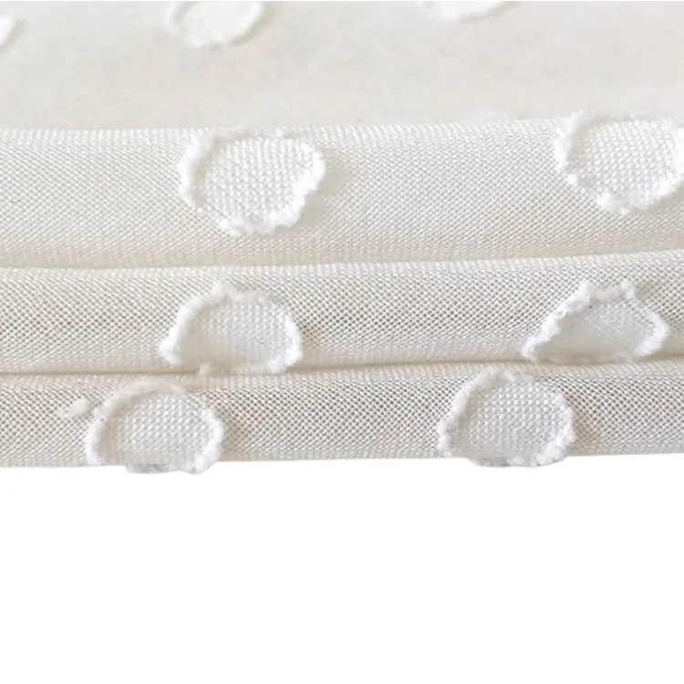 Wholesale Clipped white neutral color 100% polyester 75D Chiffon Fabric