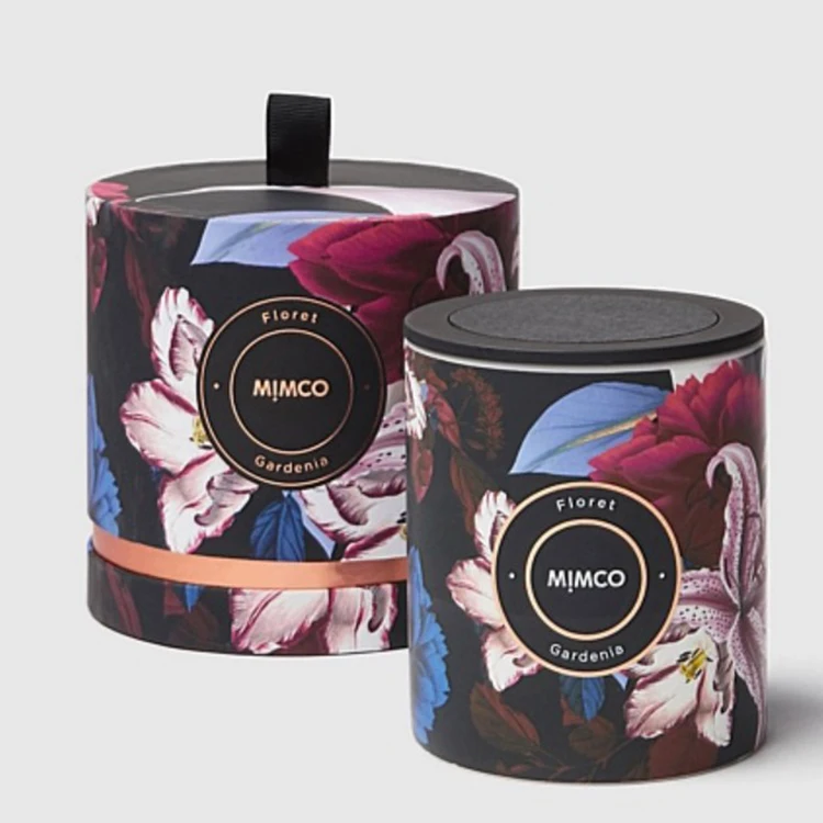 Custom Environmental Protection Paper Cylindrical Candle Packaging Luxury Custom Candle Removable Lid Box Logo