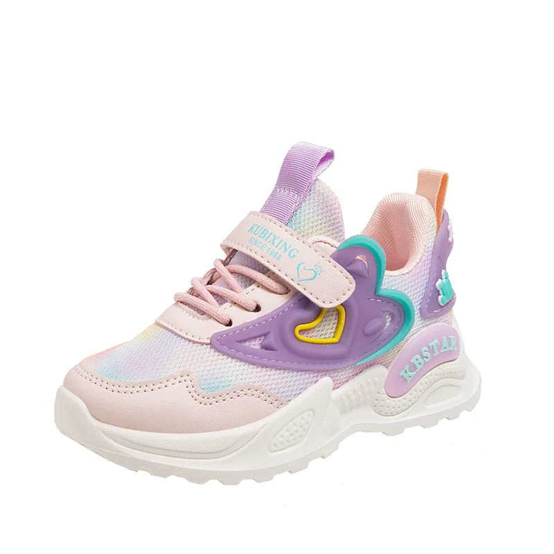 Girls Children Walking Shoes Anti-slip and Breathable Running Sports Shoes Lightweight Wholesale Cheap