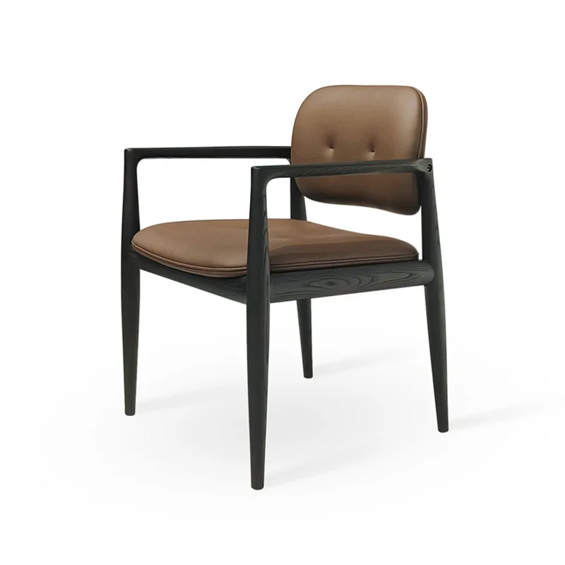Nordic style design wooden and leather dining room chairs de sillas de madera para comedor tables and chair for restaurant