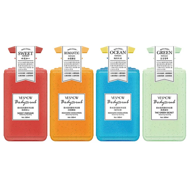 
Модный увлажняющий питательный парфюмерный скраб для тела спа очищающий гель для душа 500 мл 