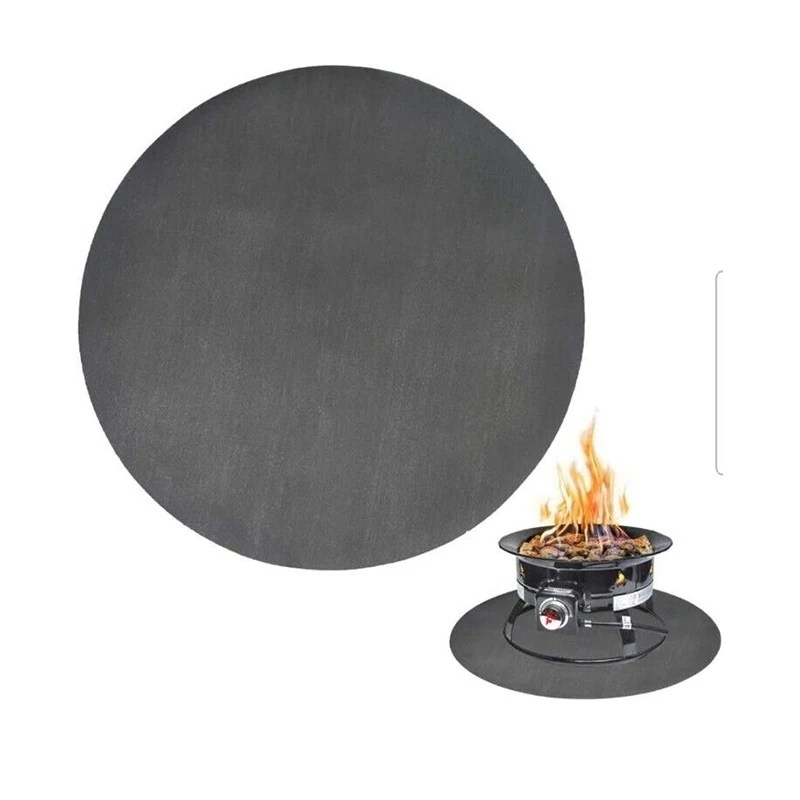 Reusable Gas/Absorbent Grill  36 Inch Round Mat Oil Resistant BBQ Floor Protection easy to clean bbq grill floor mat