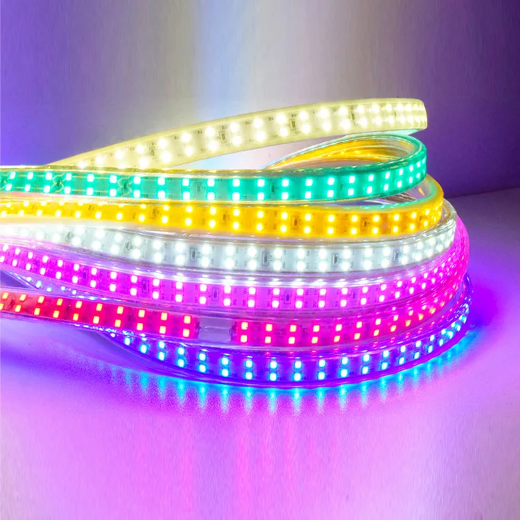 CCT Светодиодная лента лампа для бассейна RGB Водонепроницаемая 5 м 100 м/рулон 220 В 230 уличные фонари/24 Bluetooth пластик