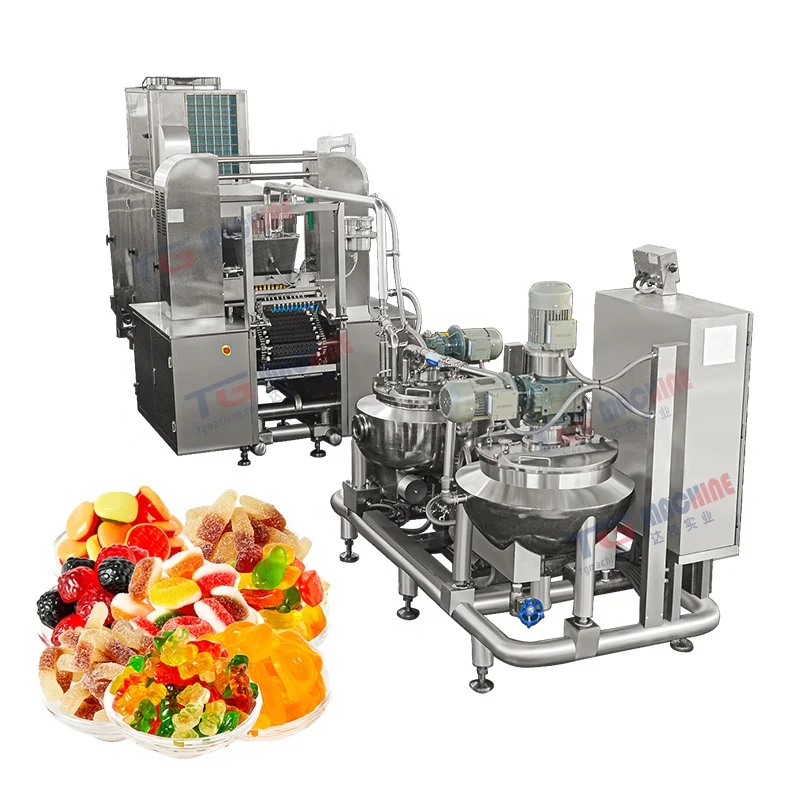 Vitamins jelly candy and gummy candy making machine bear gummy candies production line