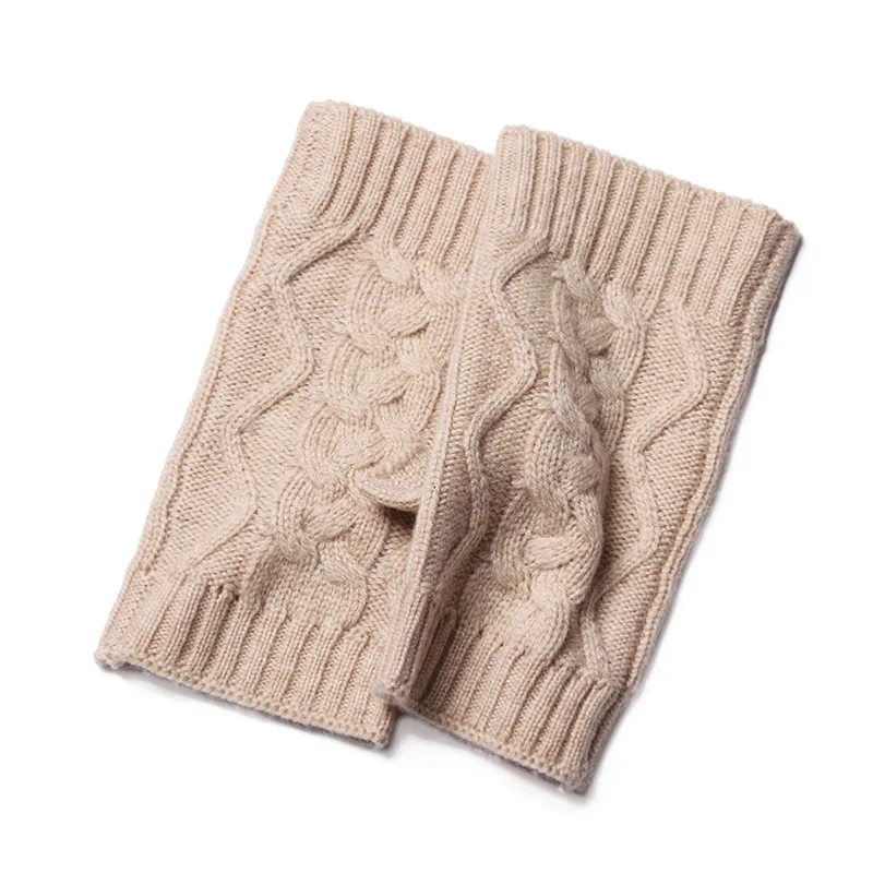 Autumn And Winter Half-Finger  Ladies Warm Fingerless Knitted