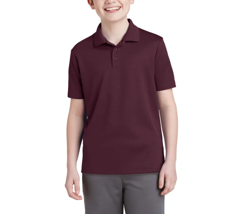 Custom Logo School Uniforms Youth Turn Down Neck Collar Polo Shirt