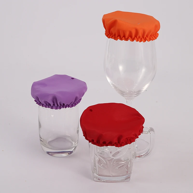 Бесплатный образец, логотип на заказ, Защитная крышка для напитков Scrunchies, черная эластичная крышка для бутылки с шипами, крышки для ночного вина