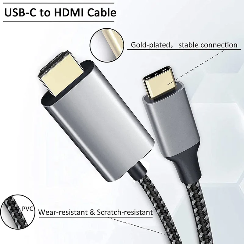 Custom 4K1.8m high quality suitable for laptop cute media Video conversion data cable