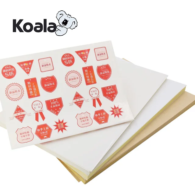 koala Factory 100um Inkjet glossy PP vinyl self- Adhesive sticker label