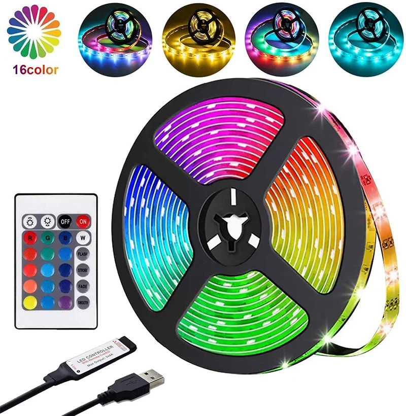 24 key mini single head smart IR remote control colorful indoor TV computer background led strip controller suit