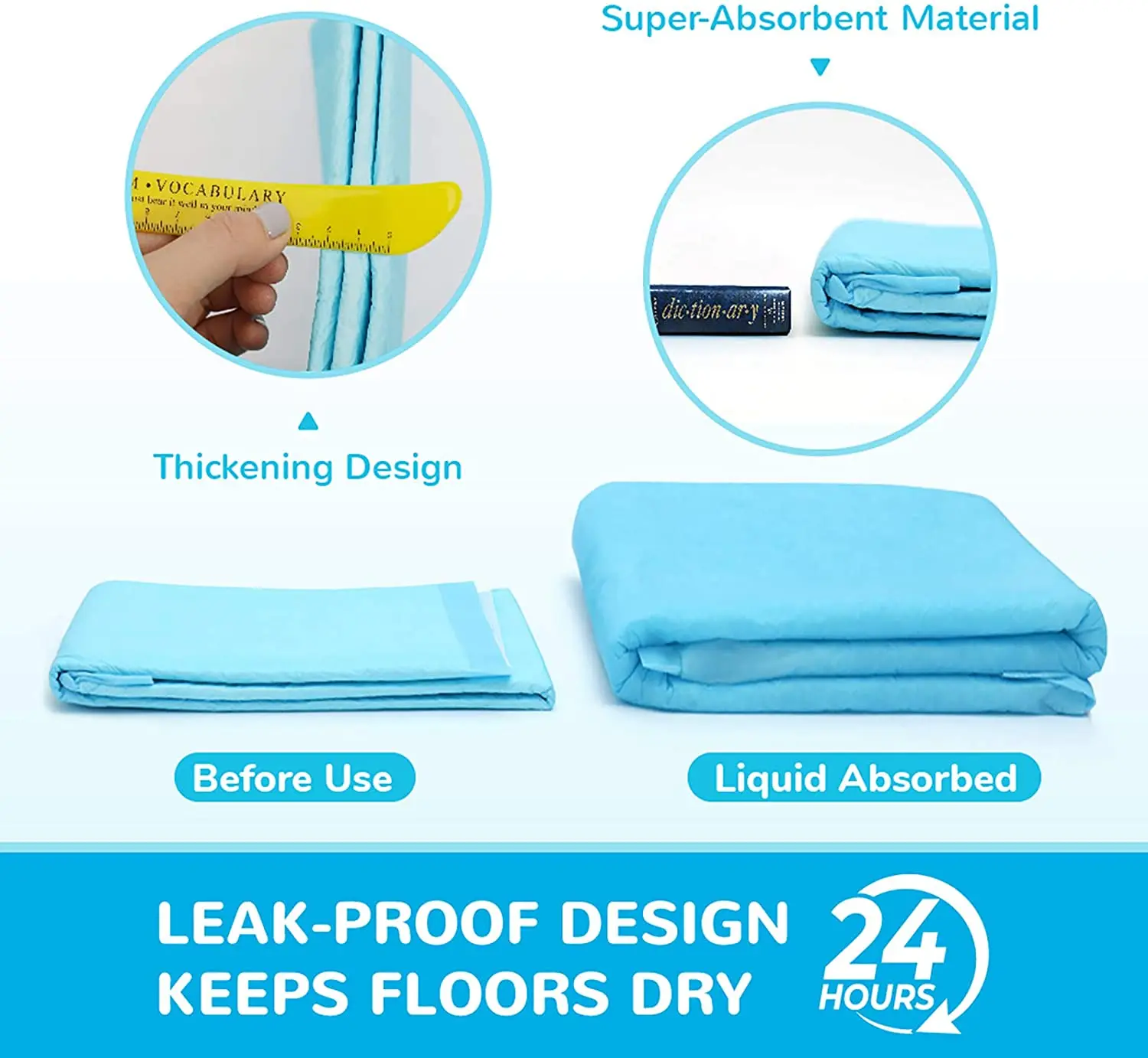 Super Absorbent Biodegradable Puppy Dog Potty Training Toilet Pee Pad Mat For Pets Cats
