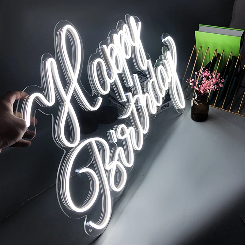 Dropshipping Custom Made Silicone 12V Wall Mounted LED Neon Light Letter Lamp Neon Sign