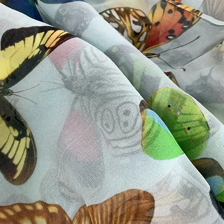 High export quality Silk Fabric 140 Width Digital printing GGT Fabric For Dresses