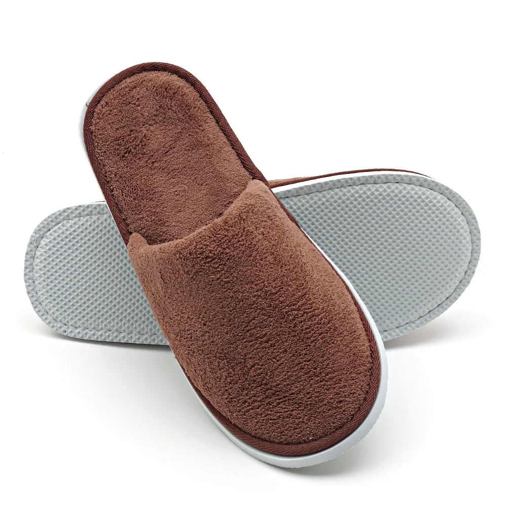 Factory Direct Disposable Hot Fashion Winter Shoes Cheap Price Velour Hotel Slipper Sale