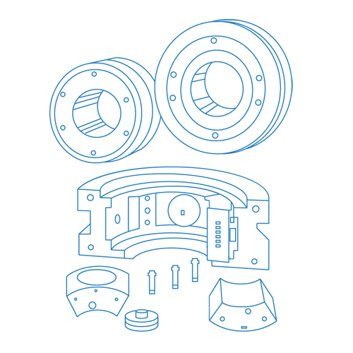 50-350mm Custom Tilt shoe-type bearing deep groove lead screw ball bearing table ball bearings