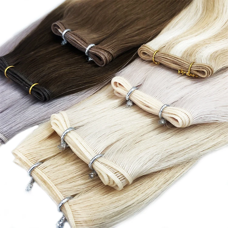 2024 Top Quality Remy Human European Genius Weft Hair Extensions Double Drawn Russian Hair