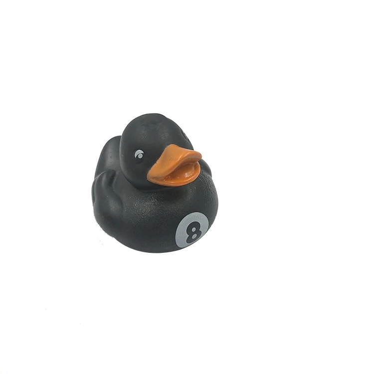 China Factory 2 Inch Number Duck Shower Toy  Baby Bath Toy Custom Rubber Duck