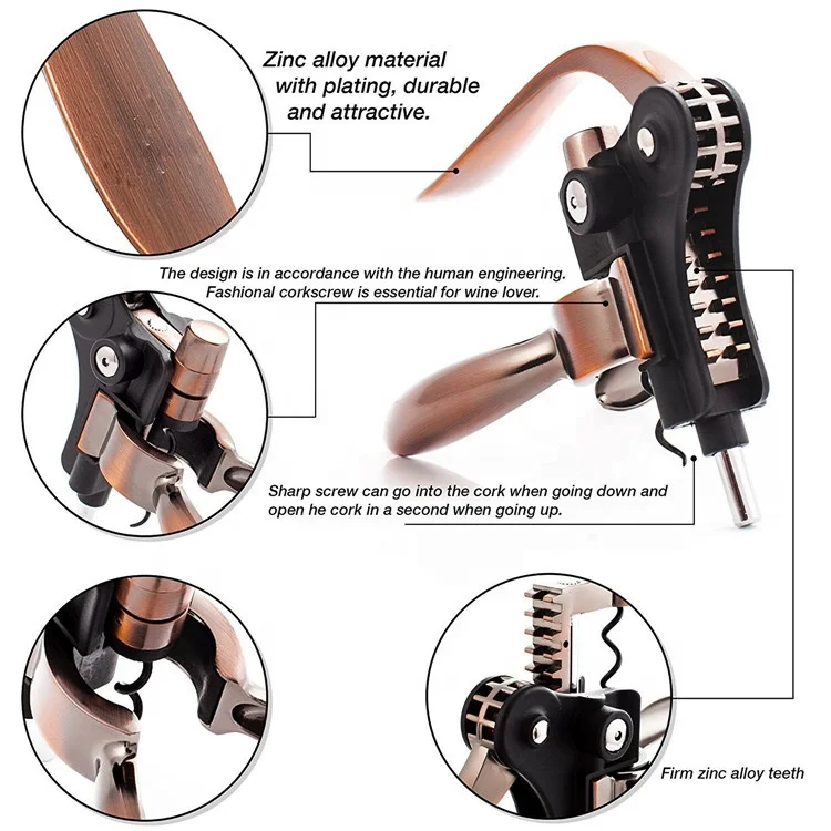 Wine accessories manual rabbit shaped wine bottle opener corkscrew