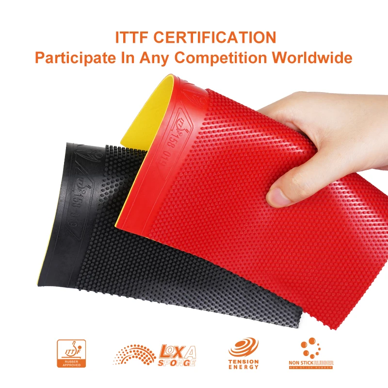LOKI KIRIN LP ITTF Granulated Ping Pong Rubber 1.0mm Sponge Thickness Professional Table Tennis Rubber