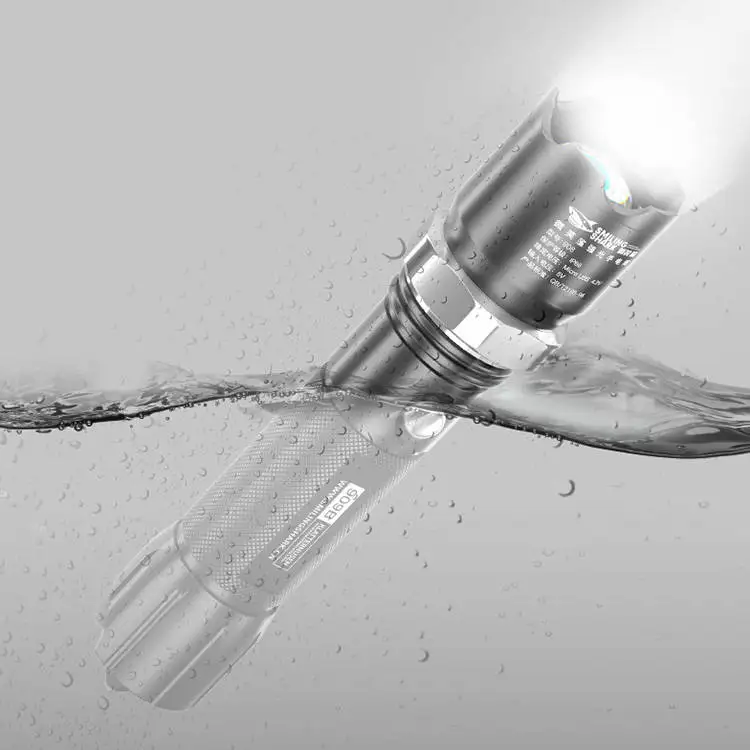 Aluminum T6 Rechargeable Underwater Waterproof Flashlight For Diving, Led Diving Torch Light Scuba Dive Flashlight