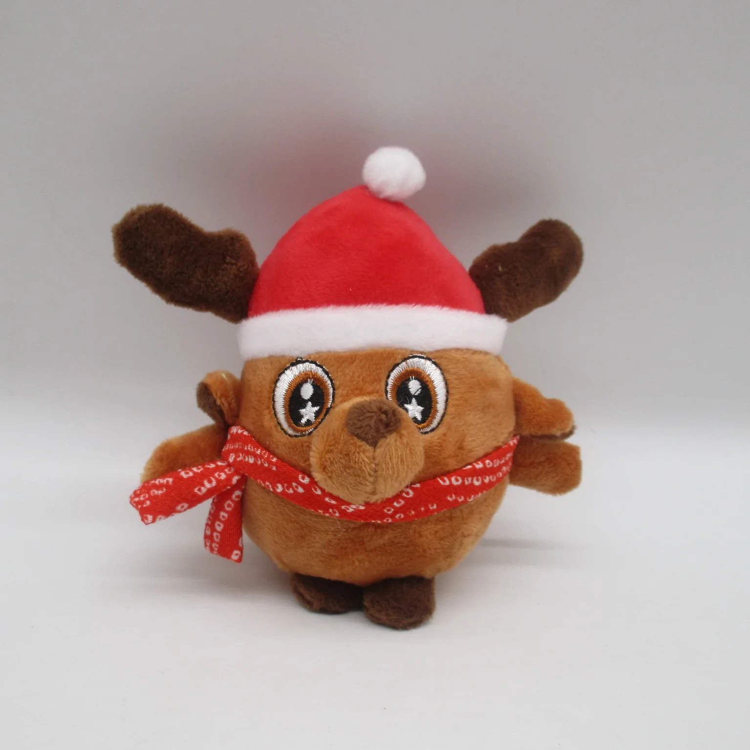 Small size mini size cute stuffed plush moose keychain toy Plush Christmas keychain