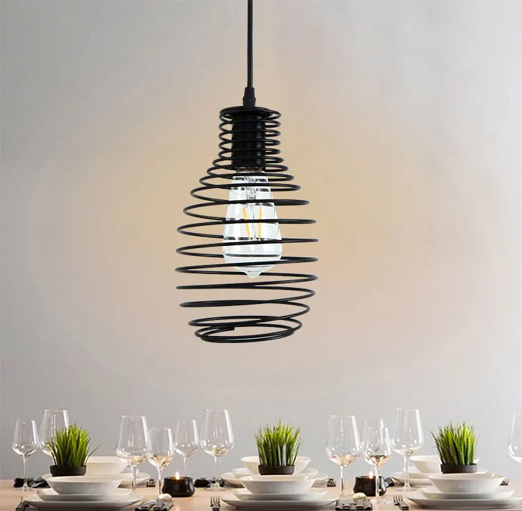 Nordic Art Iron Vintage Hanging Lamp Restaurant Home Hotel Decorative Pendant Light