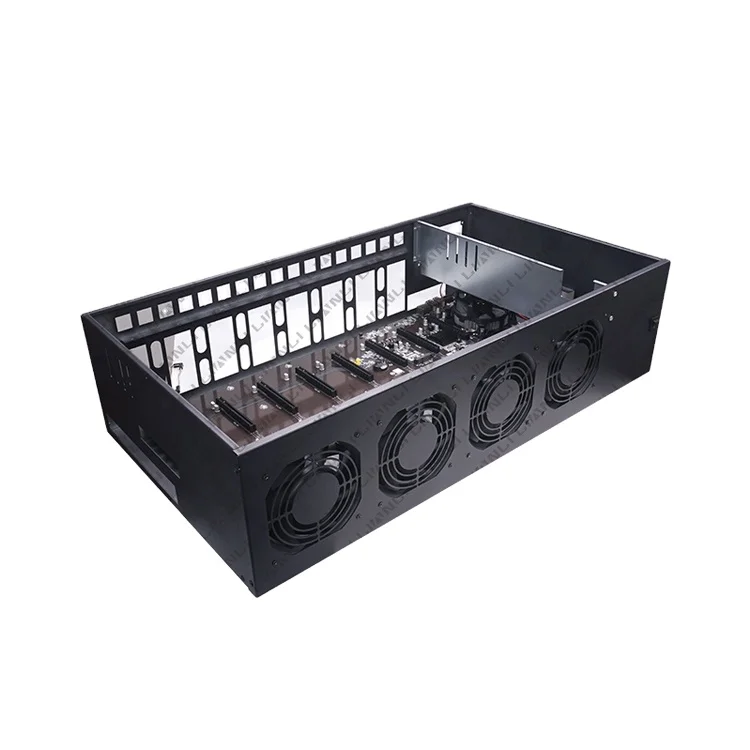 Cheap gpu case 857 65mm server case 8 gpu computer rig farm 8 gpu server case with power supply