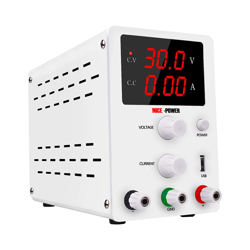 Nice Power R-SPS3010 30V 10A DC Regulated Power Supply USB Interface Digital Adjustable Switching Lab Testing Power