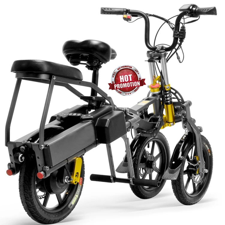 BoleRider 3-wheels e-scooter 500w 48v 15.6ah electric bike bicycle folding e-bike with dual battery