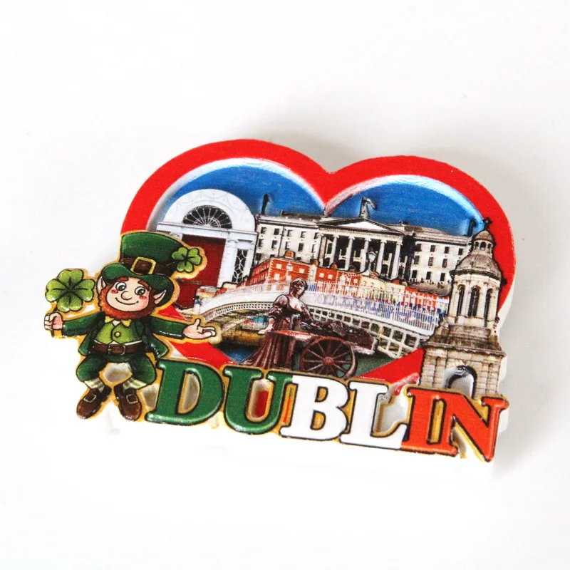 Wholesale custom design Rio De Janeiro Brasil Dublin Ireland tourist souvenir resin city fridge magnet