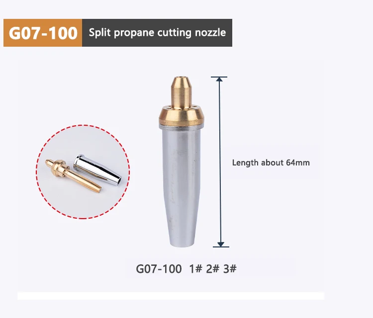 Cheap G07-100 cutting torch split propane precision cutting nozzle stainless steel gasliquefied gas cutting torch cutting nozzle