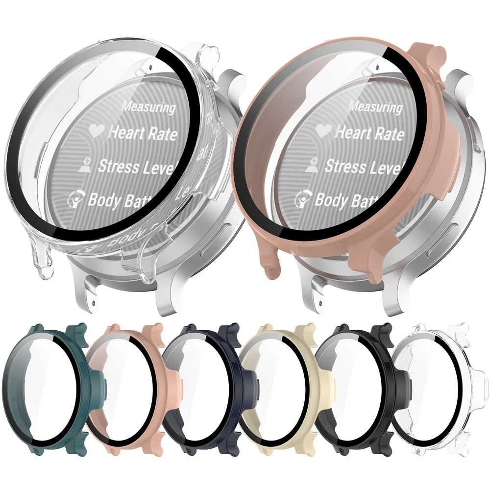 Full Screen PC+Glass film Case For Garmin Lily2 Active Screen Protective cover For Garmin Lily2 Active PC+Glass film watch Case