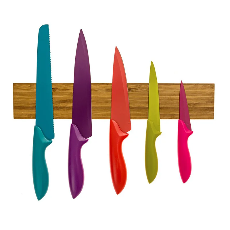 Eco Friendly Mounting Bamboo Magnetic Knife Strip,Bamboo Kitchen universal Magnetic knife block knife holder