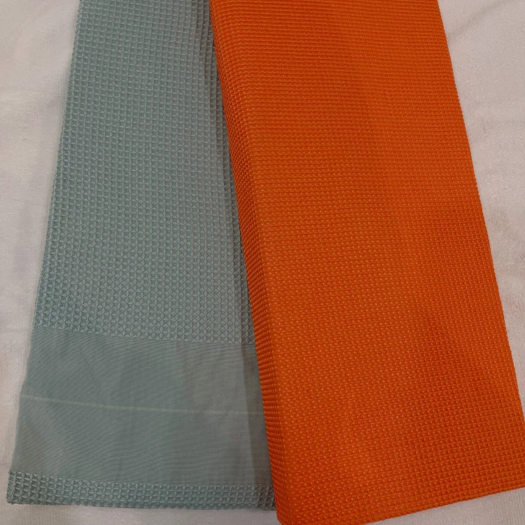 High Quality Custom 350GSM Breathable Polyester Polyamide Waffle Weaving Fabric For Sports Towel