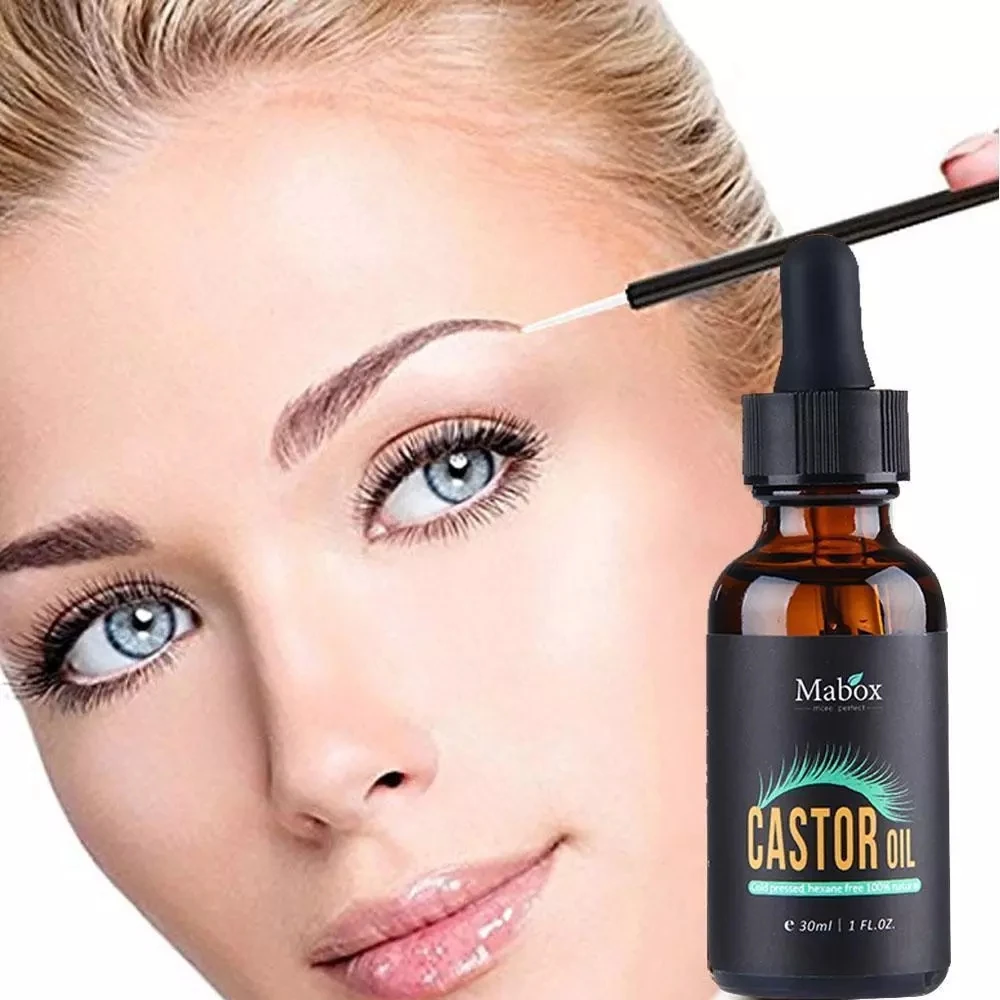 
Wholesale Mabox 30ml Eyelash Eyebrow Enhancer Organic Castor oil for hair growth 