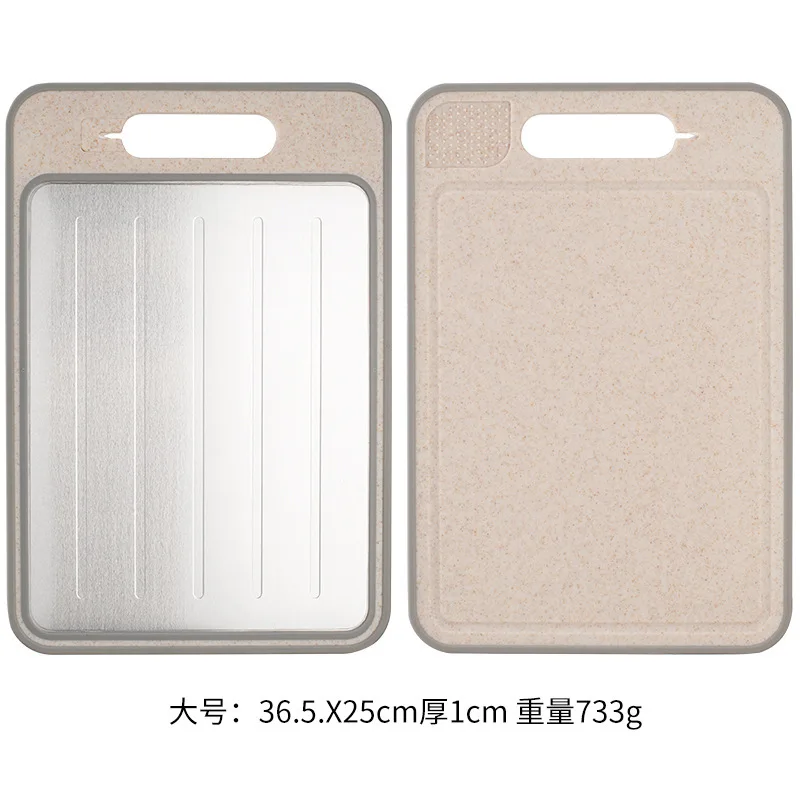 4-in-1 Quick-defrosting cutting board double-sided  Steak defrosting board alloy  fruit aluminum cutting board