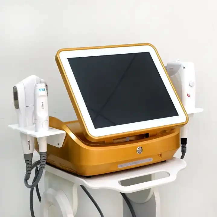 10 cartridges Lip handles skin tightening firming machine Hi-fu facial wrinkle removal device