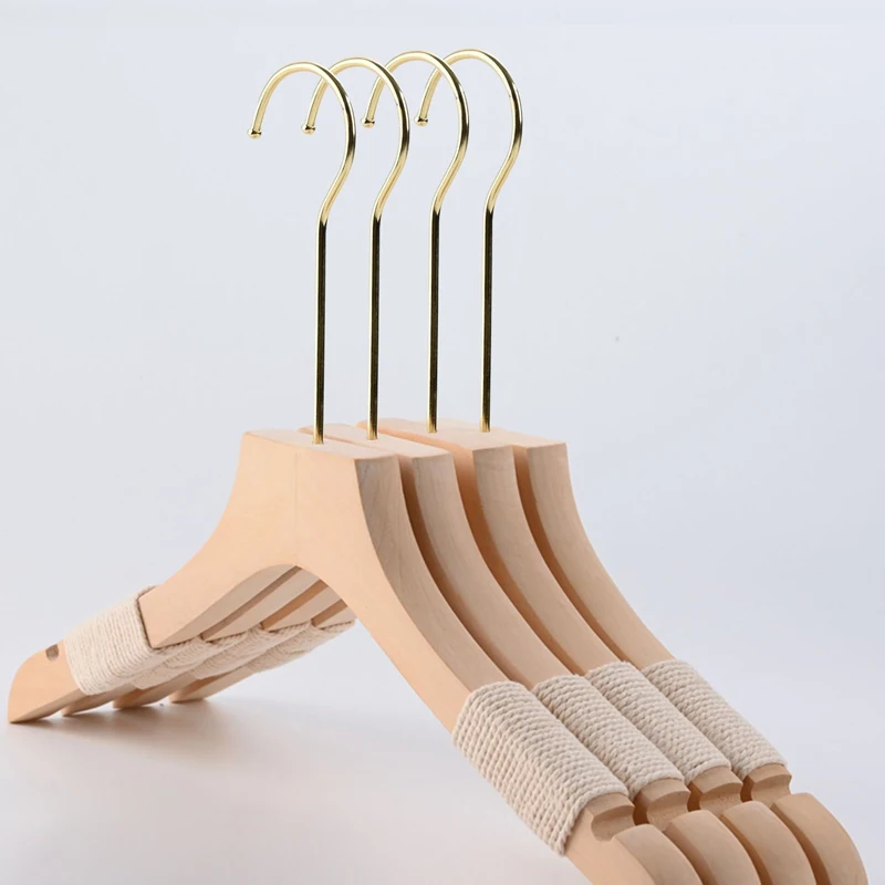 Factory wholesale amazon custom wood hanger with logo for hotel wooden coat hangers pants suit wooden clothes hanger