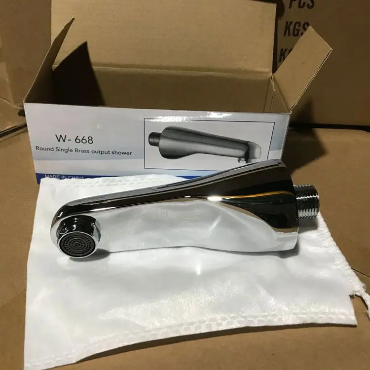 Round Bathroom Fittings Bathtub Spout Chrome Wall Mount Bathtub Copper Bath Spout for Bathroom Wall Concealed Spout