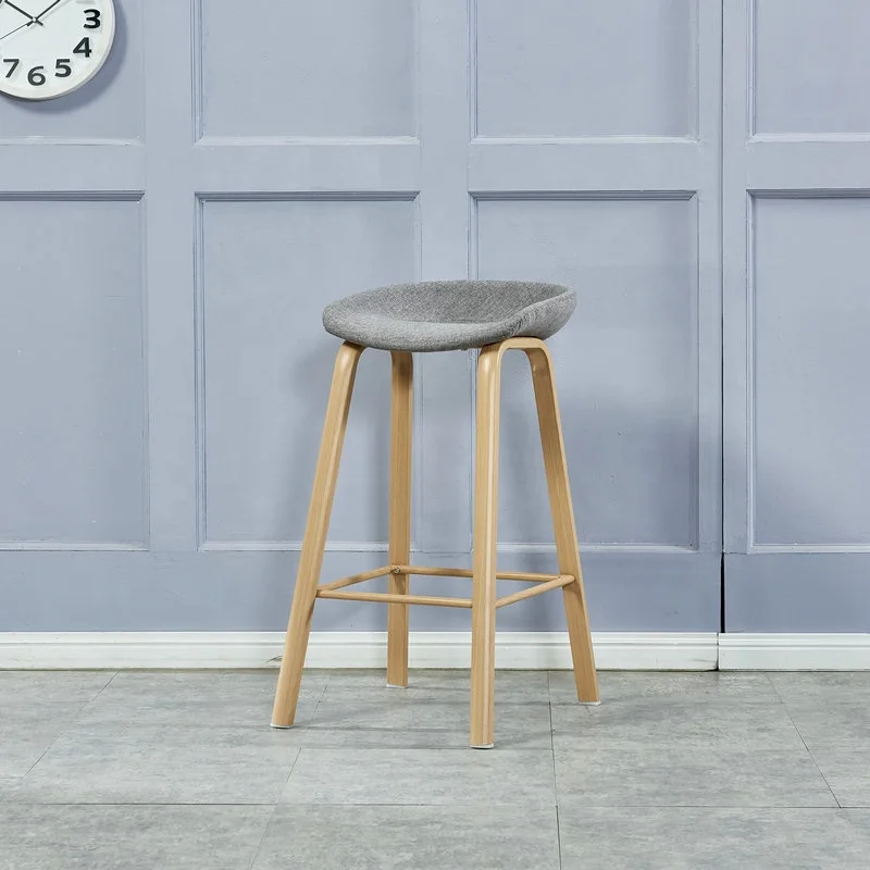 2020 Alibaba China Suppliers modern bar furniture /new design high bar chair/modern style wood leg fabric bar chair
