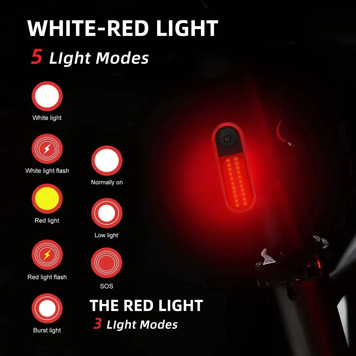 OEM/ODM Bicycle Rear Light Super Bright Tail Light  USB Rechargeable Cycling Safety Night Riding Lighting Back Bike Taillights