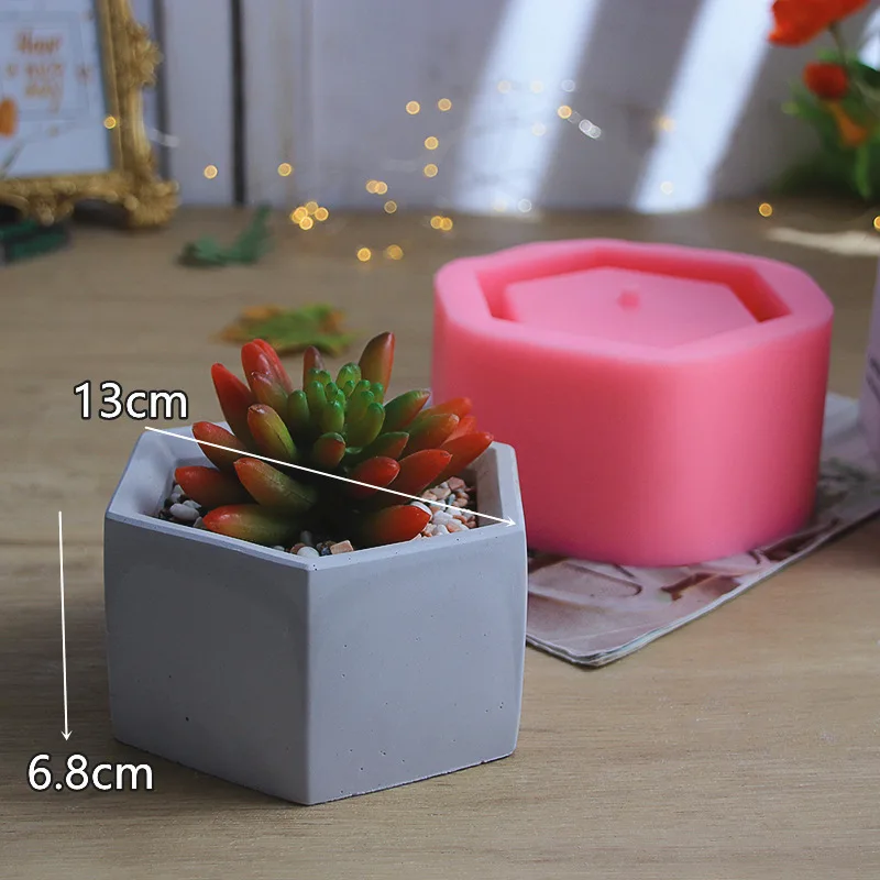 Cute Elephant Owl Conch Geometric Modeling Concrete Cement Flower Pot Silicone Mold