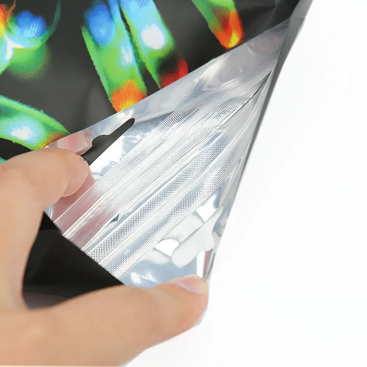 Custom printed ziplock clothing clothes packaging transparent t shirt swimwear underwear frosted plastic bag with zipper