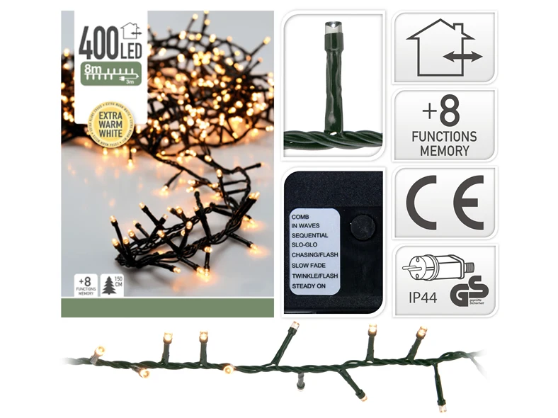 Led Firecracker Led String Light Garland christmas Lights Compact String 480 Led cluster Fairy Light Garland